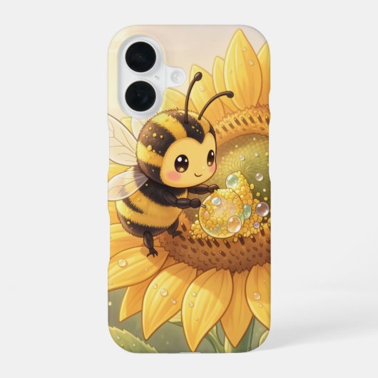 Golden Bumblebee in Bloom Dance.6 iPhone 16 Hoesje (Achterkant)