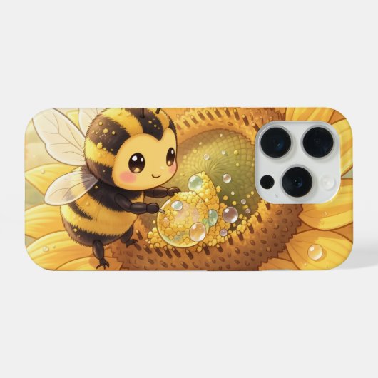 Golden Bumblebee in Bloom Dance.6 iPhone Hoesje (Achterkant horizontaal)