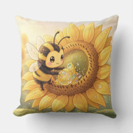Golden Bumblebee in Bloom Dance.6 Kussen