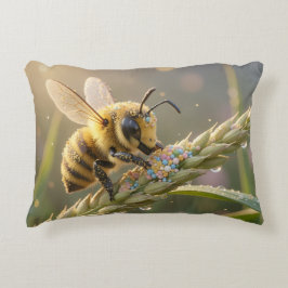 Golden Bumblebee in Bloom Dance.7 Accent Kussen