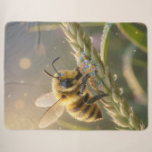Golden Bumblebee in Bloom Dance.7 Sherpa Deken (Voorkant (horizontaal))