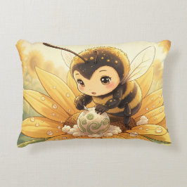 Golden Bumblebee in Bloom Dance.8 Accent Kussen