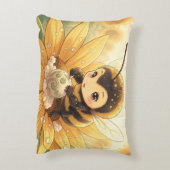 Golden Bumblebee in Bloom Dance.8 Accent Kussen (Achterkant (Verticaal))