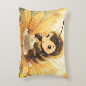 Golden Bumblebee in Bloom Dance.8 Accent Kussen (Voorkant(Verticaal))