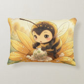 Golden Bumblebee in Bloom Dance.8 Accent Kussen (Achterkant)