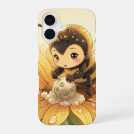 Golden Bumblebee in Bloom Dance.8 iPhone 16 Hoesje