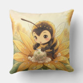 Golden Bumblebee in Bloom Dance.8 Kussen (Achterkant)