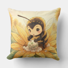 Golden Bumblebee in Bloom Dance.8 Kussen