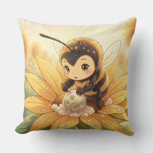 Golden Bumblebee in Bloom Dance.8 Kussen (Voorkant)