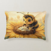 Golden Bumblebee in Bloom Dance.9 Accent Kussen (Achterkant)
