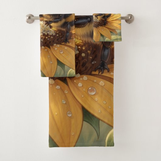 Golden Bumblebee in Bloom Dance.9 Bad Handdoek (Insitu)