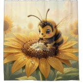 Golden Bumblebee in Bloom Dance.9 Douchegordijn (Voorkant)