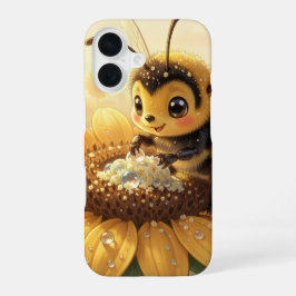 Golden Bumblebee in Bloom Dance.9 iPhone 16 Hoesje
