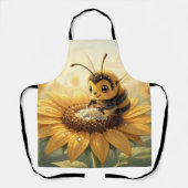 Golden Bumblebee in Bloom Dance.9 Schort (Voorkant)