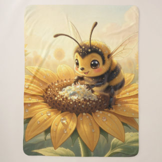 Golden Bumblebee in Bloom Dance.9 Sherpa Deken