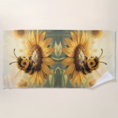 Golden Bumblebee in Bloom Dance.9 Strandlaken (Voorkant)