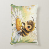Golden Bumblebee in Bloom Dance Accent Kussen (Voorkant(Verticaal))