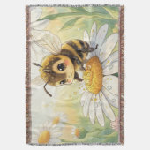 Golden Bumblebee in Bloom Dance Deken (Voorkant Verticaal)