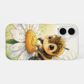 Golden Bumblebee in Bloom Dance iPhone 16 Hoesje (Achterkant horizontaal)