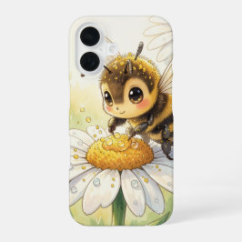 Golden Bumblebee in Bloom Dance iPhone 16 Hoesje