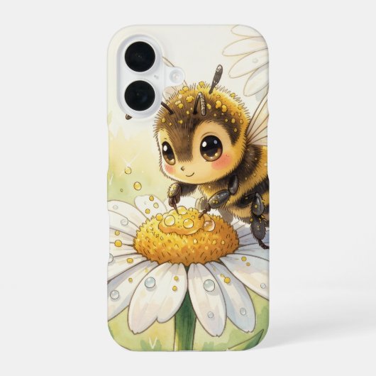 Golden Bumblebee in Bloom Dance iPhone 16 Hoesje (Achterkant)