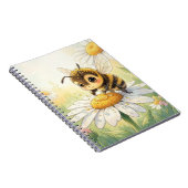 Golden Bumblebee in Bloom Dance Notitieboek (Rechterzijde)