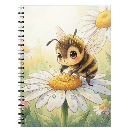 Golden Bumblebee in Bloom Dance Notitieboek (Voorkant)