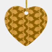Golden Bunnies Keramisch Ornament (Voorkant)