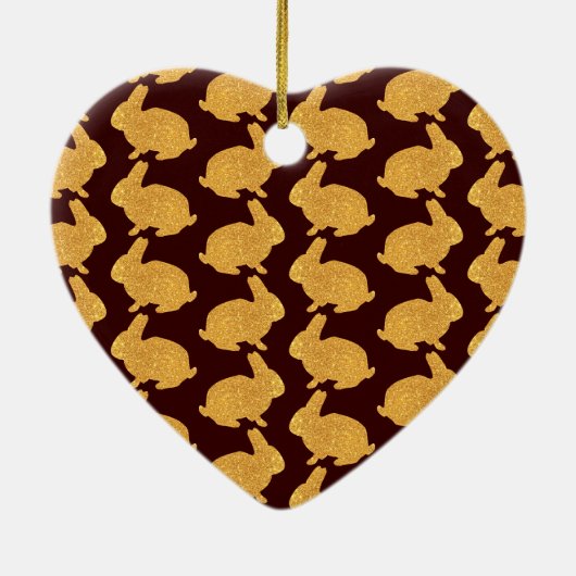 Golden Bunnies Keramisch Ornament (Achterkant)