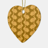 Golden Bunnies Keramisch Ornament (Links)