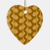 Golden Bunnies Keramisch Ornament (Rechts)
