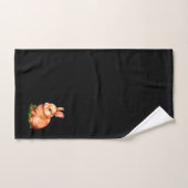 Golden Bunny op Black Bad Handdoek (Handdoek)