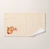 Golden Bunny over Light Champagne Beige Bad Handdoek (Handdoek)