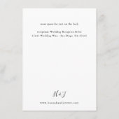 Golden Burgundy & Blush Pink Floral Enclosure Informatiekaartje (Achterkant)