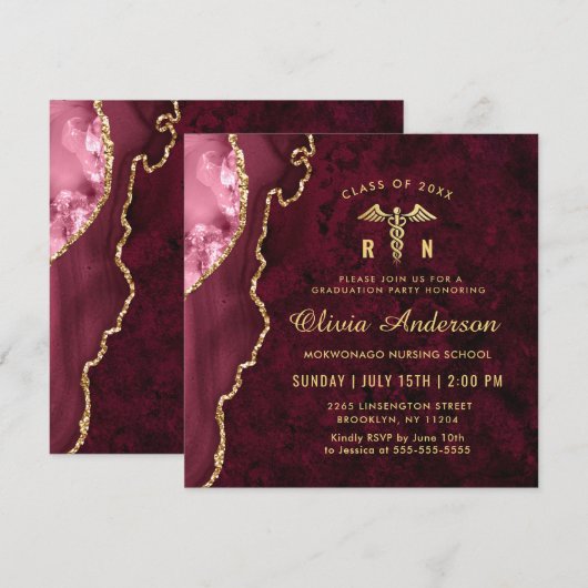 Golden Burgundy RN Stuurgroep Kaart (Voorkant / Achterkant)