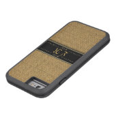 Golden Burlap iPhone 6 Aangepast monogram Hoesje (Bodem)