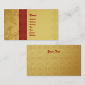 Golden  business card 2 sided printed visitekaartje (Voorkant / Achterkant)