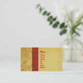Golden  business card 2 sided printed visitekaartje (Staand voorkant)