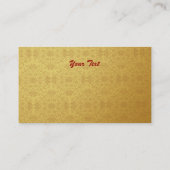 Golden  business card 2 sided printed visitekaartje (Achterkant)