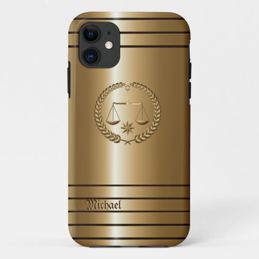 Golden Business & Legal Lawyer Case-Mate iPhone Case (Achterkant)