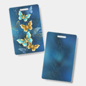 Golden butterflies badge (Voor- en achterkant)