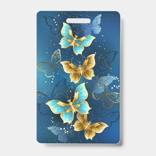 Golden butterflies badge (Voorzijde)