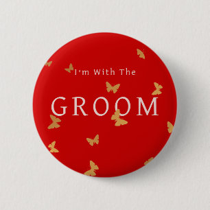 GOLDEN BUTTERFLIES BRUILOFT BUTTON