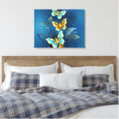 Golden butterflies canvas afdruk (Insitu (Slaapkamer))