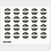 Golden Butterflies Dank u ronde Stickers (Vel)