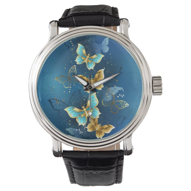 Golden butterflies horloge (Voorkant)
