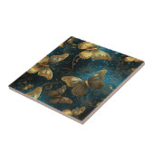 Golden Butterflies Keramische Tegel Tegeltje (Zijkant)