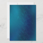 Golden Butterflies op een blauwe achtergrond Aankondiging (Achterkant)