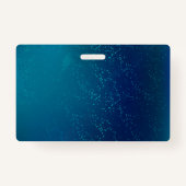 Golden Butterflies op een blauwe achtergrond Badge (Achterkant)