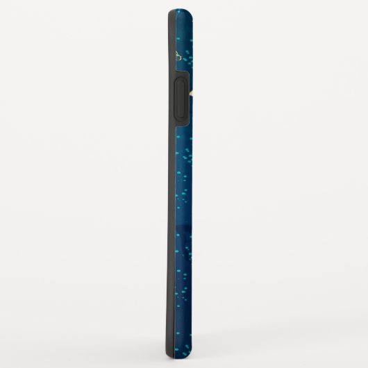 Golden Butterflies op een blauwe achtergrond Case-Mate iPhone Case (Achterkant/rechts)